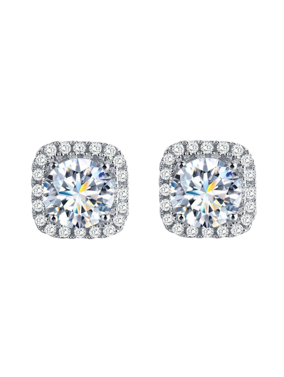 Moissanite Stud Earrings | Unique Design