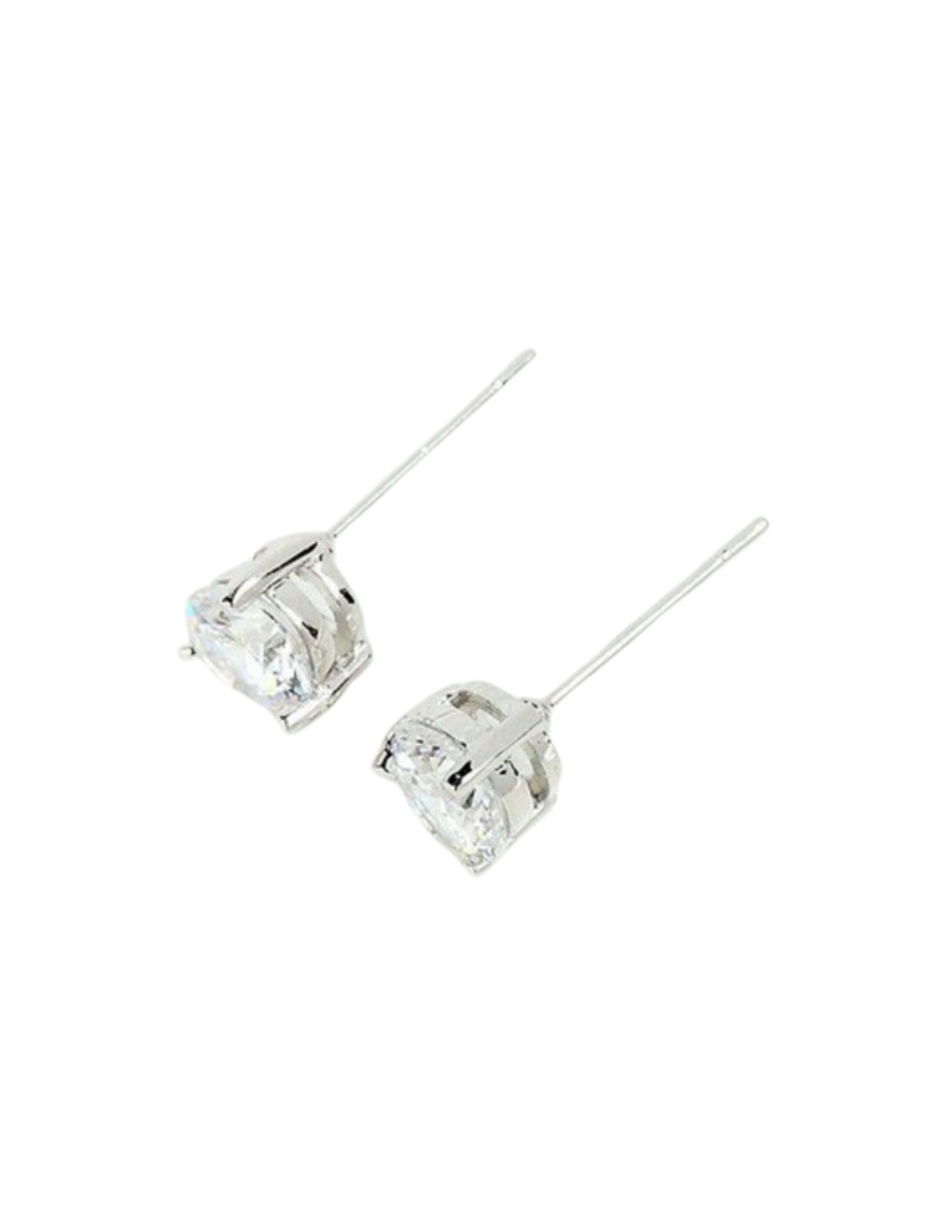 Moissanite 3-Prong Stud Earrings | D Color