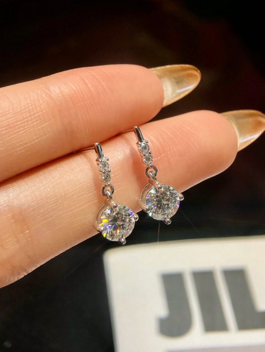 Sparkling Moissanite Earrings | S925 Sterling Silver