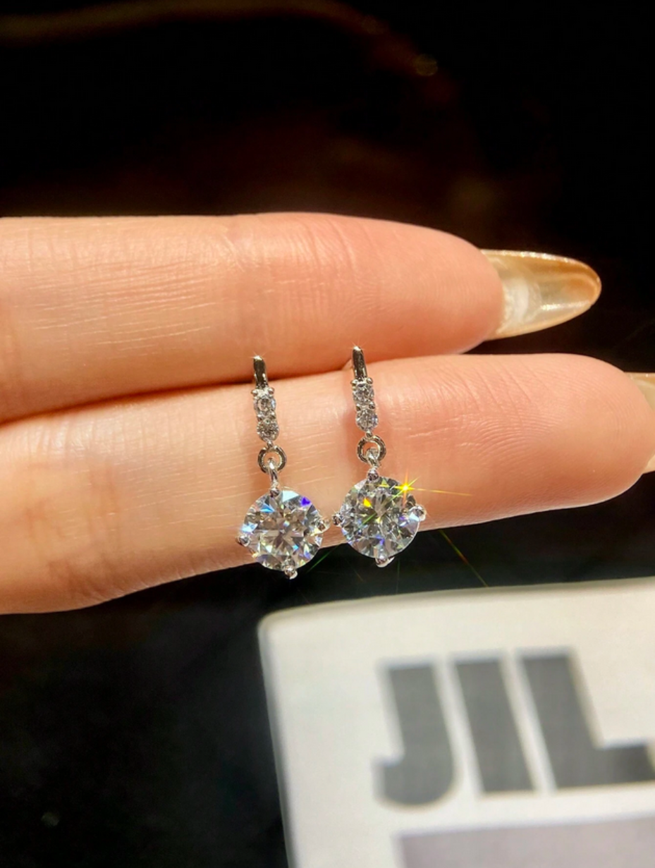 Sparkling Moissanite Earrings | S925 Sterling Silver