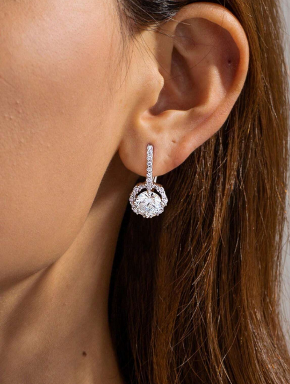 Sparkling Moissanite Earrings | S925 Sterling Silver