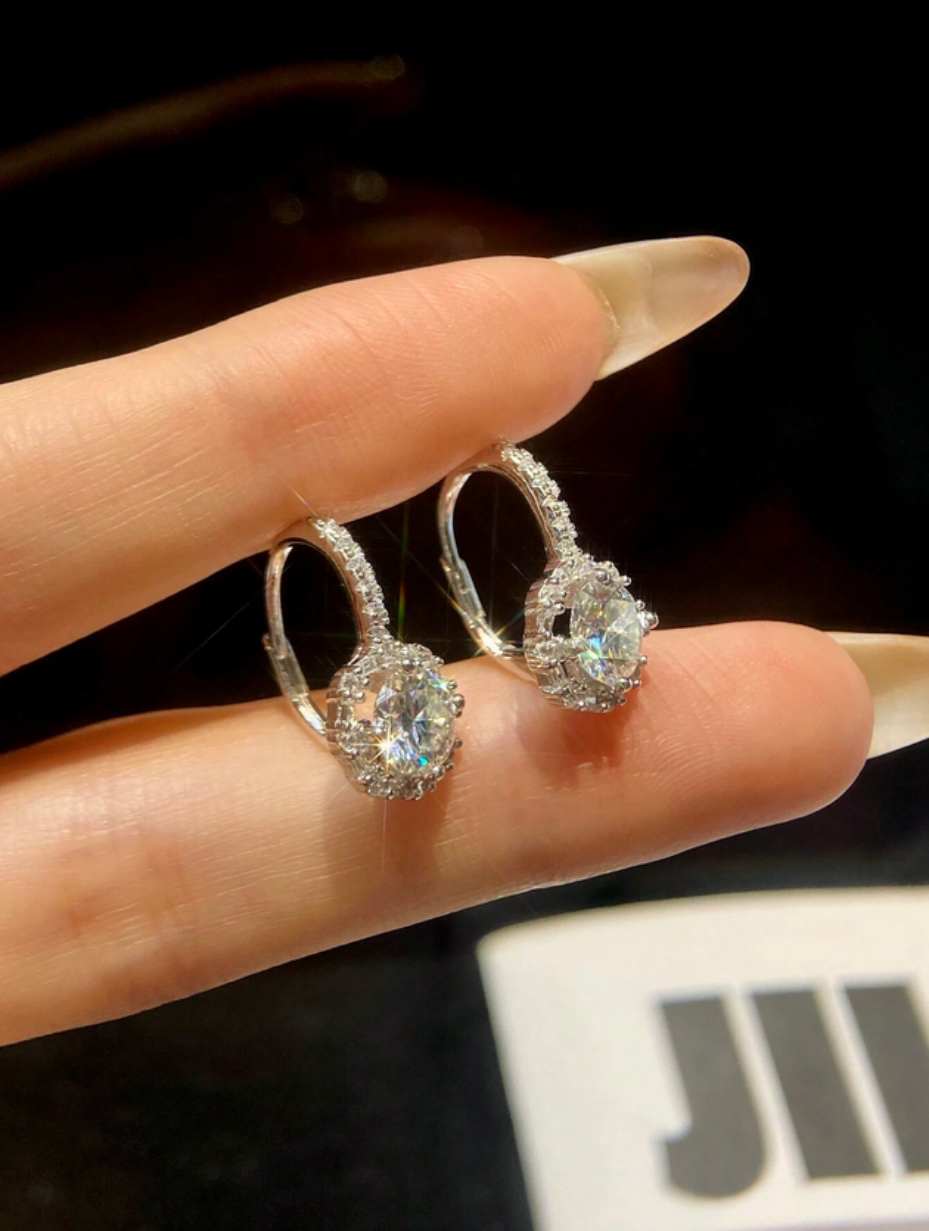 Sparkling Moissanite Earrings | S925 Sterling Silver