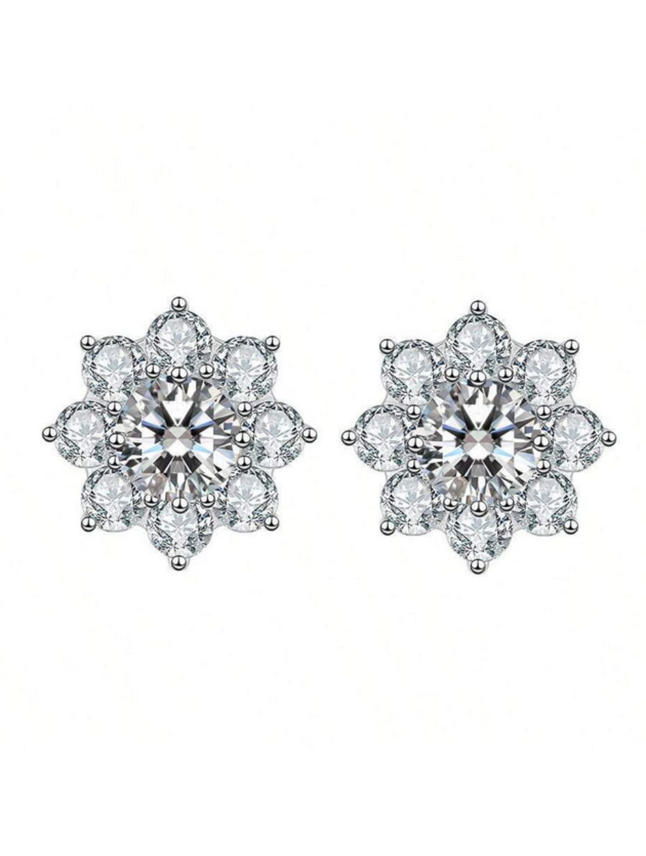 Sparkling Moissanite Stud Earrings | D Color VVS1