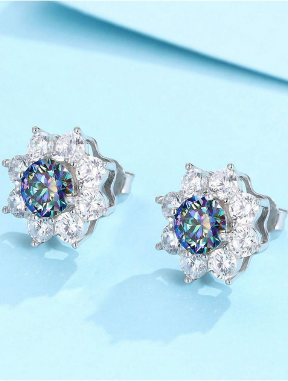 Sparkling Moissanite Stud Earrings | D Color VVS1
