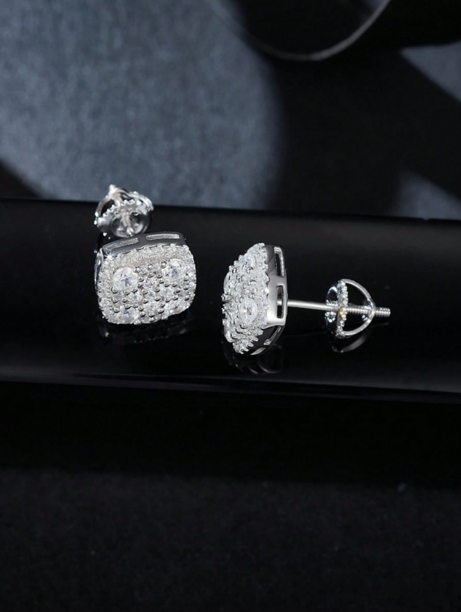 Pude Moissanit Øreringe | S925 Sterling Sølv