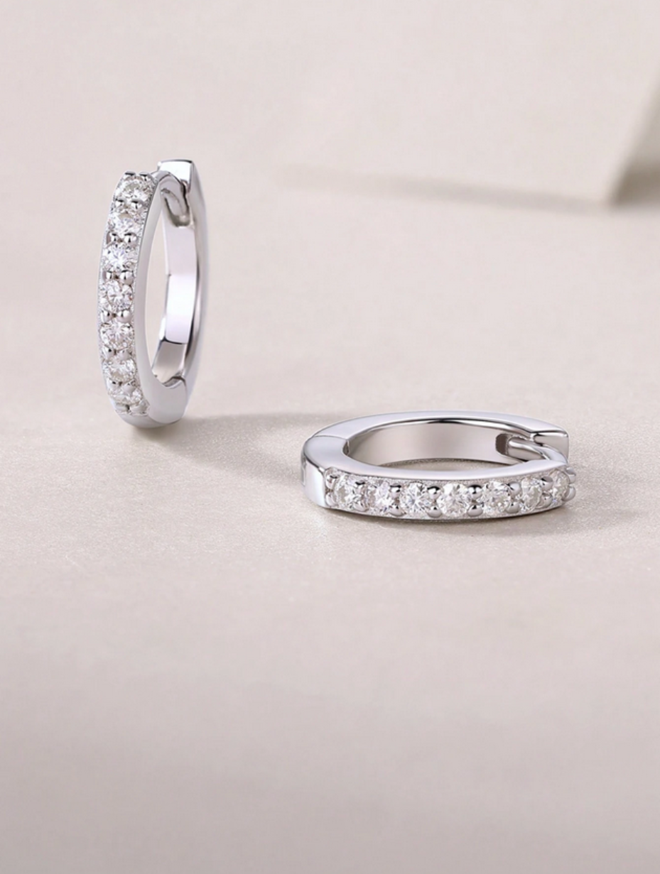 7 Gem Moissanite Earrings | 925 Sterling Silver