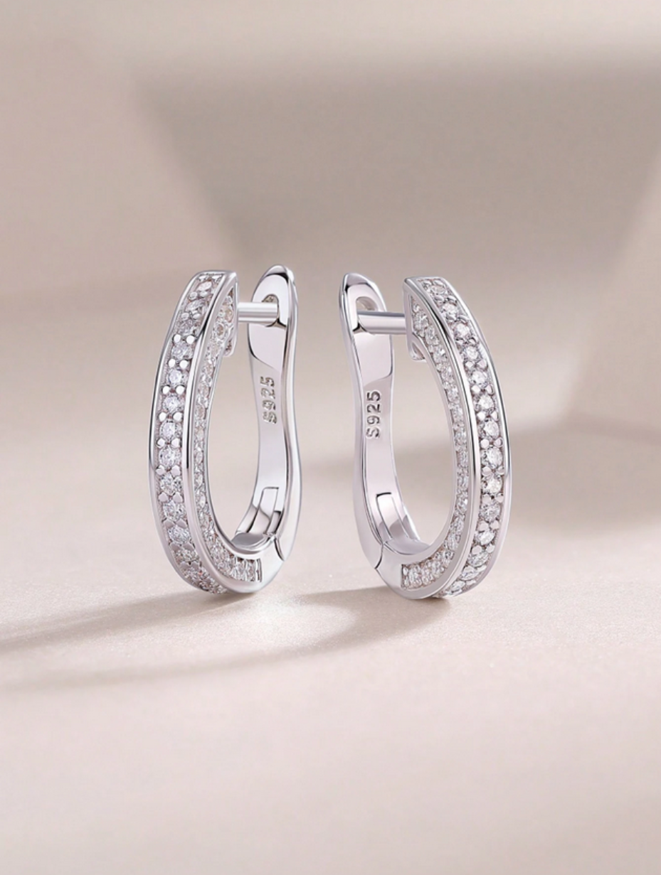 Sophisticated Moissanite Stud Earrings | Timeless Sterling Silver