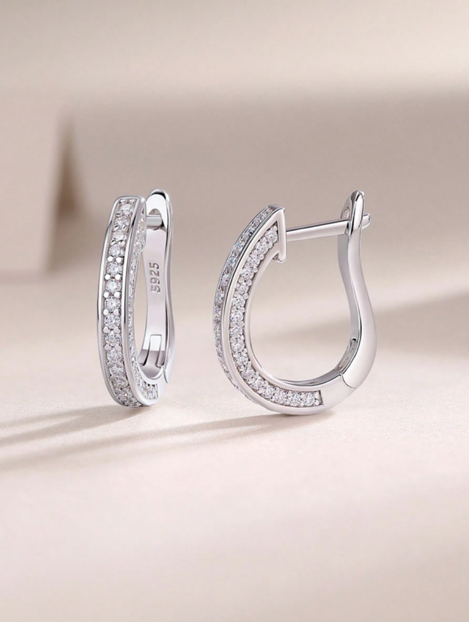 Sophisticated Moissanite Stud Earrings | Timeless Sterling Silver