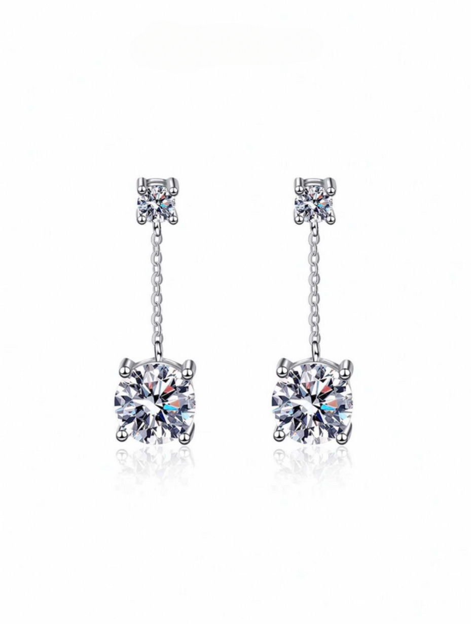 Moissanite Tassel Earrings | Light Luxury