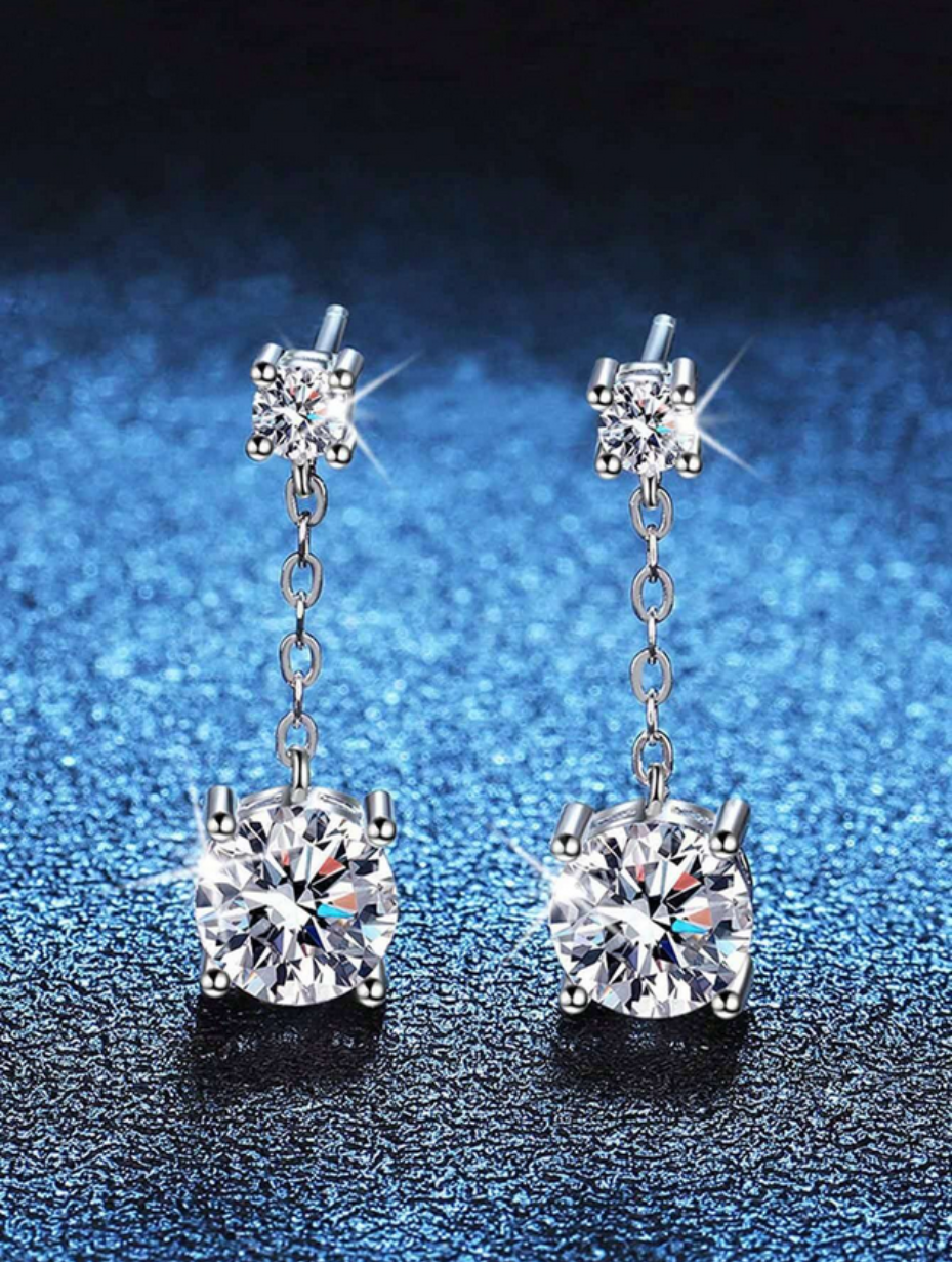 Moissanite Tassel Earrings | Light Luxury