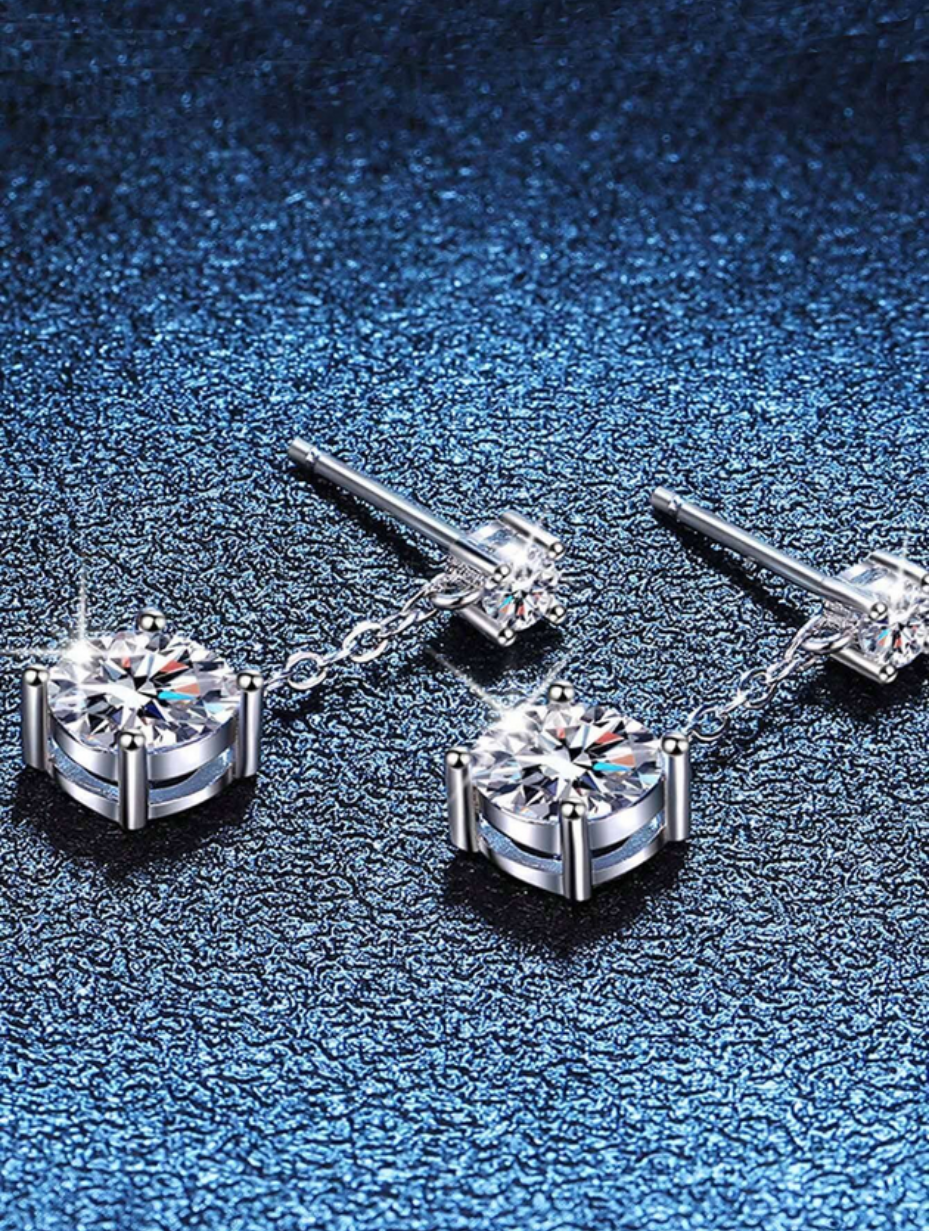 Moissanite Tassel Earrings | Light Luxury