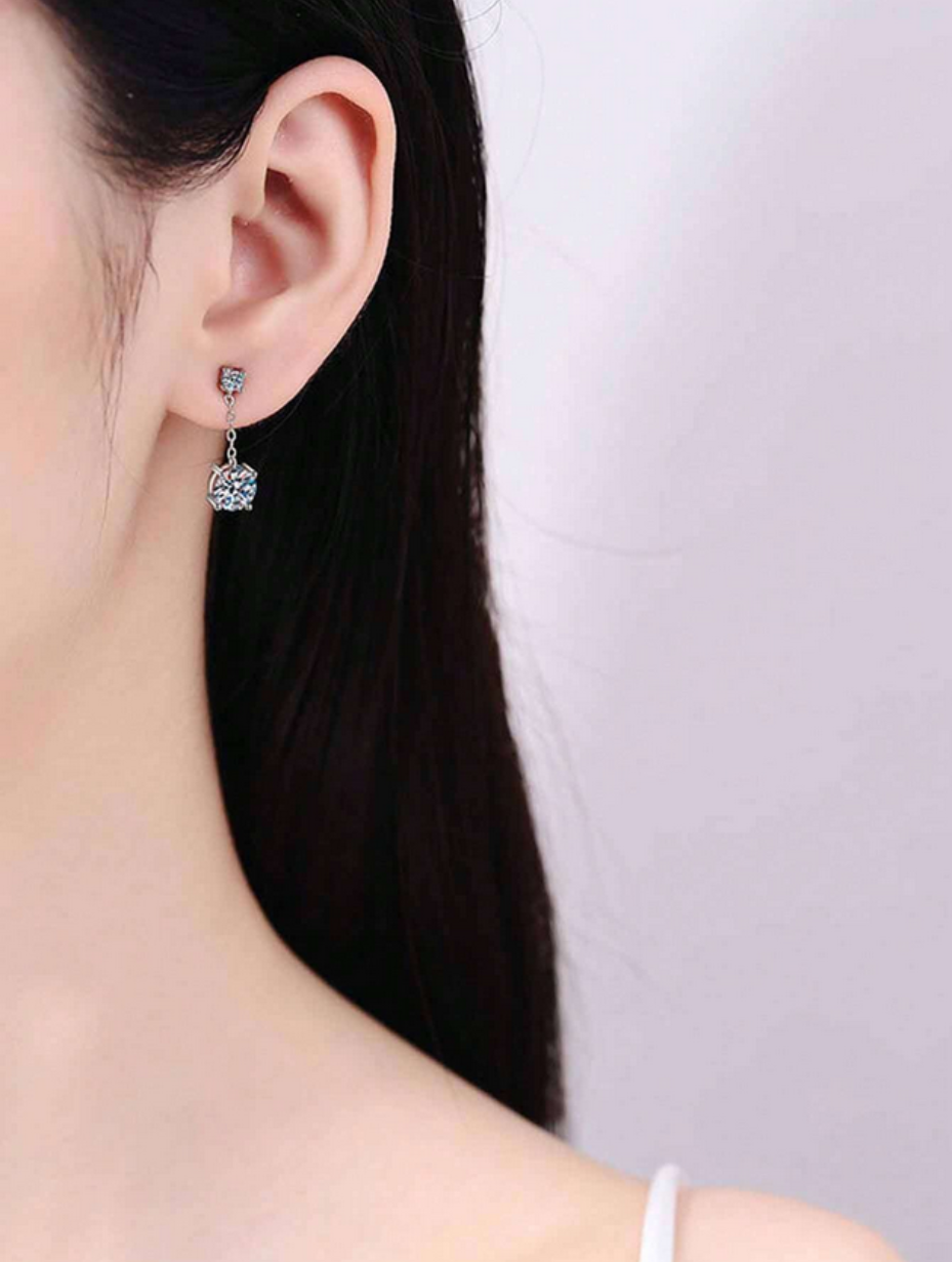 Moissanite Tassel Earrings | Light Luxury
