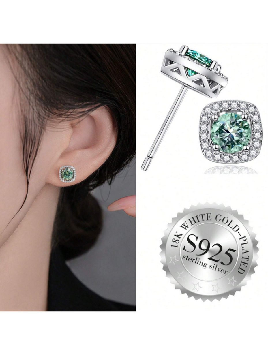 Moissanite Stud Earrings | Classic Elegance