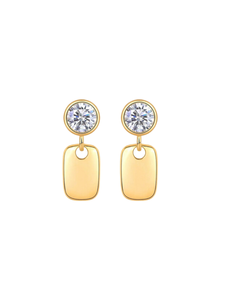 Luxury 925 Sterling Silver Moissanite Stud Earrings | Elegant Sparkle