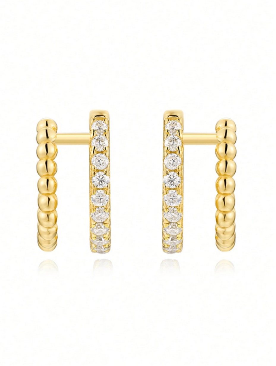 18K Gold Plated Moissanite Teardrop Earrings | Minimalist Sparkle