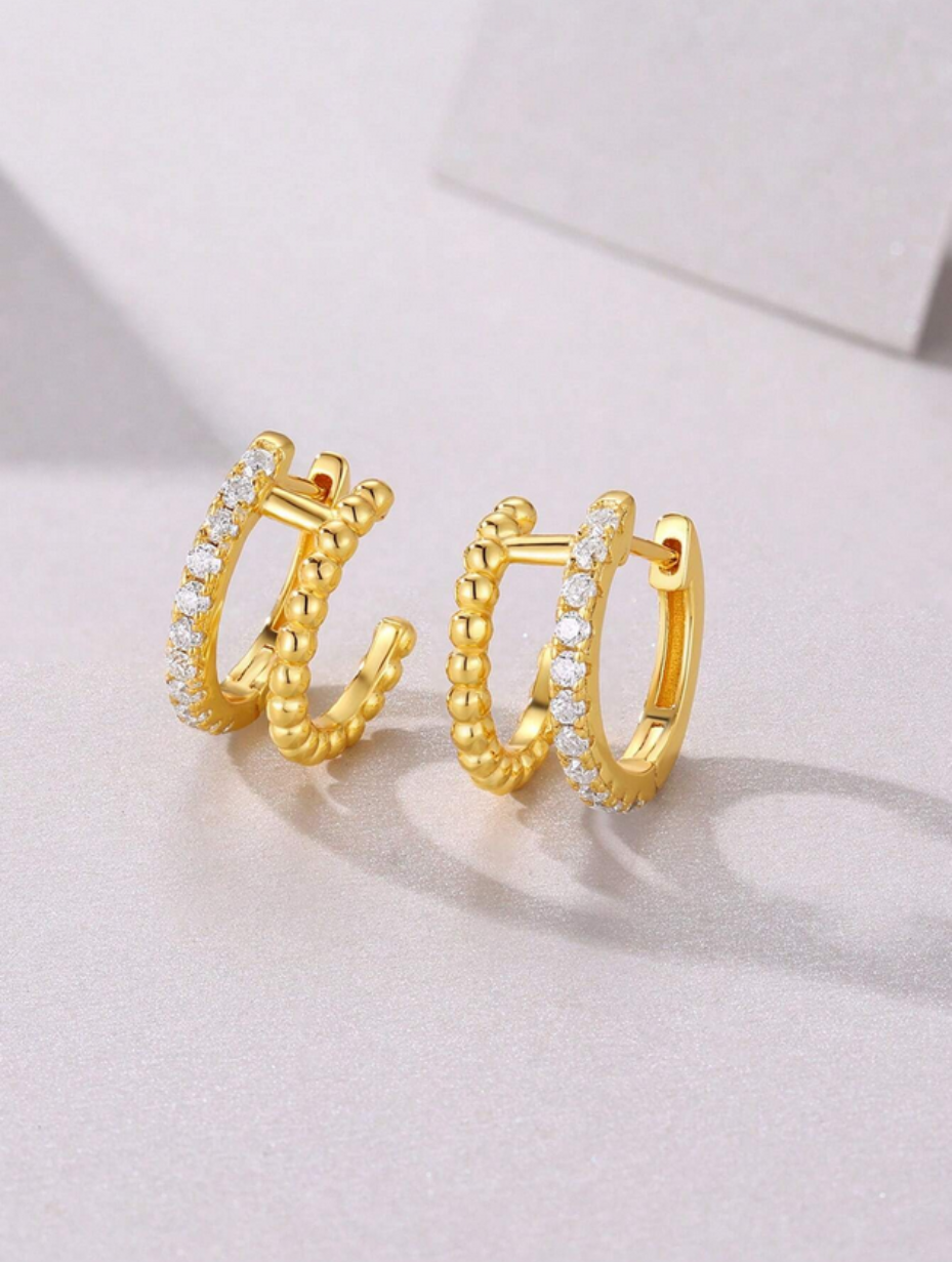 18K Gold Plated Moissanite Teardrop Earrings | Minimalist Sparkle
