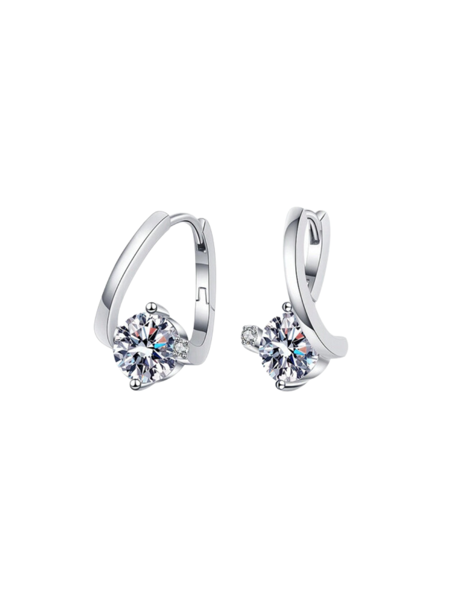 Elegante Moissanit Øreringe | S925 Sterling Sølv