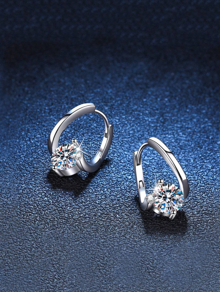 Elegante Moissanit Øreringe | S925 Sterling Sølv