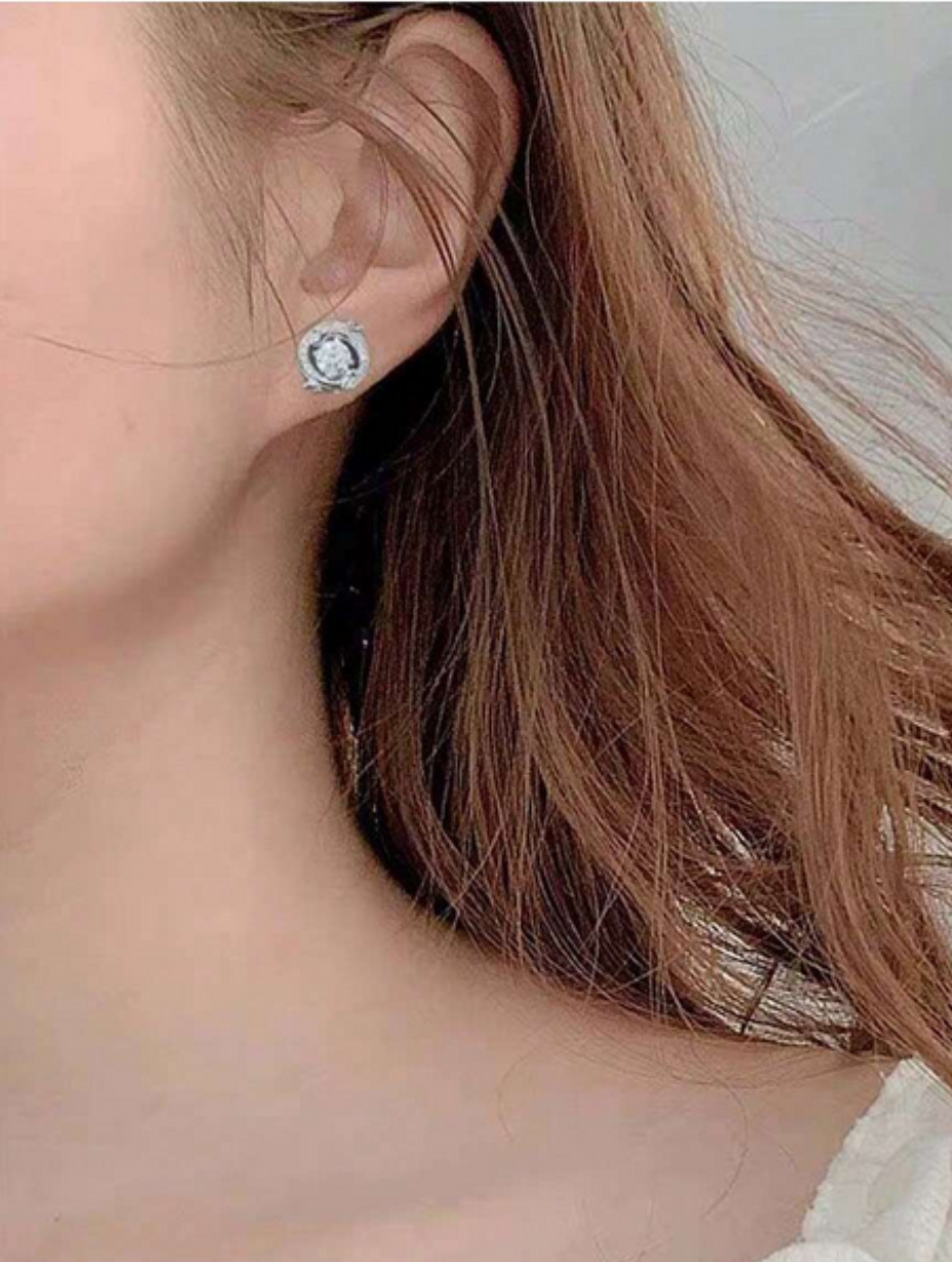 Chinese Style Moissanite Earrings | S925 Sterling Silver