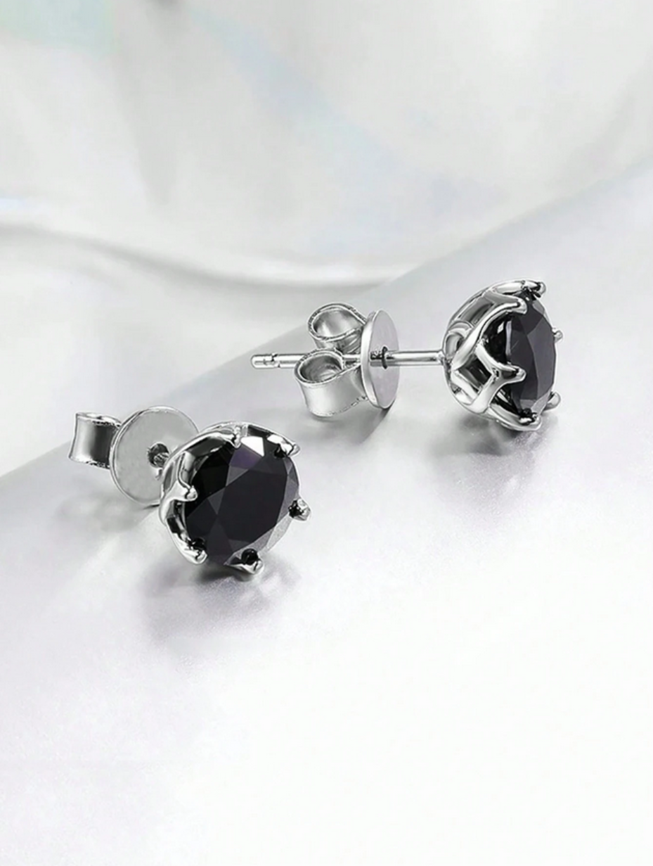 S925 Sterling Silver Moissanite Earrings | Elegant Prong Design