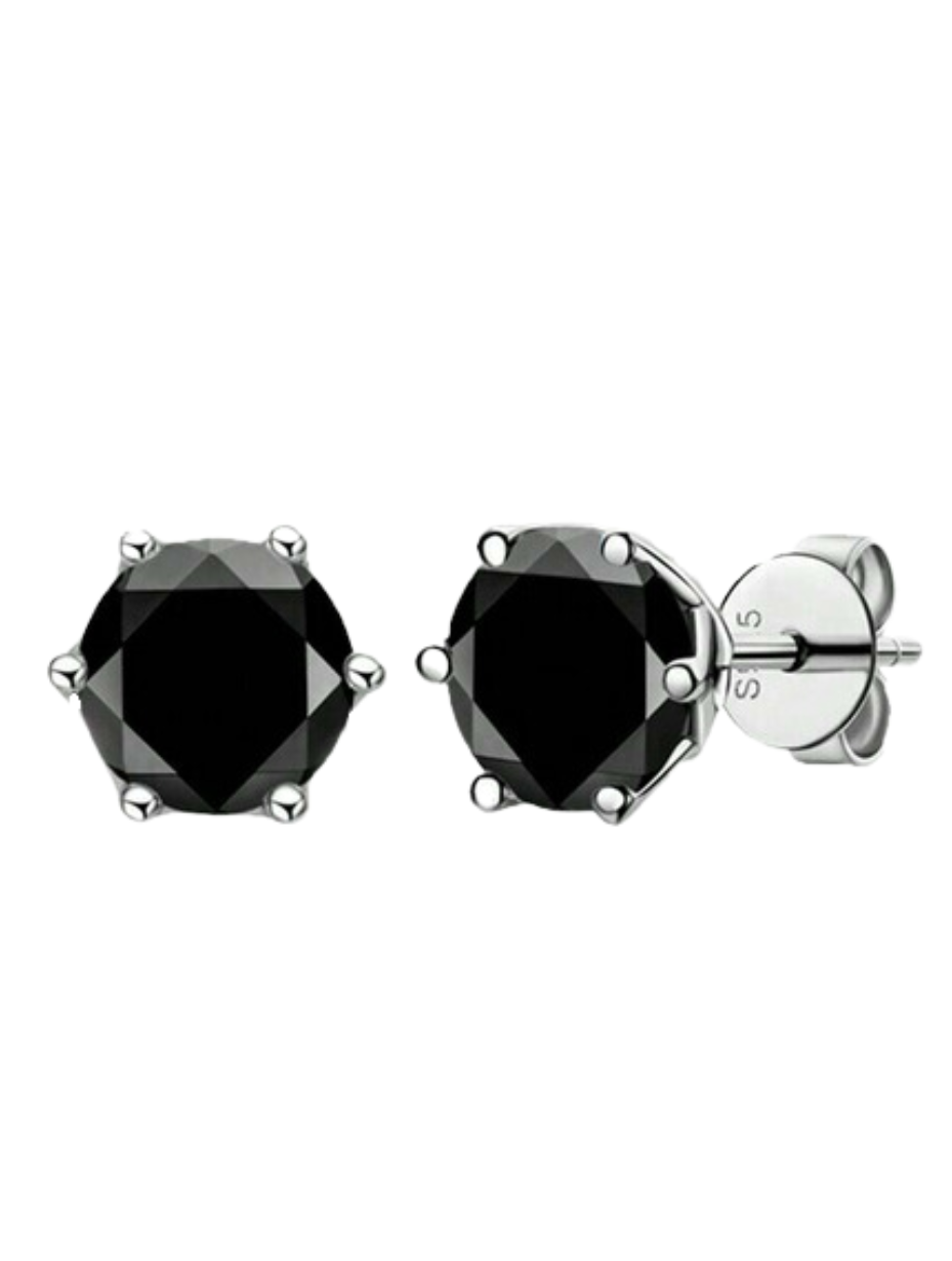 S925 Sterling Silver Moissanite Earrings | Elegant Prong Design
