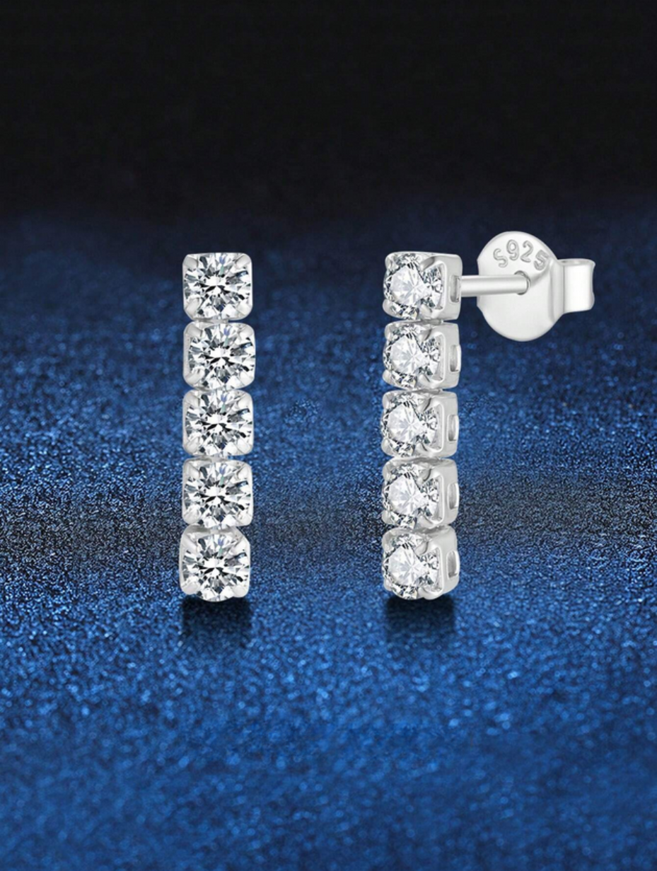 Moderigtige Moissanit Diamant Øreringe | Elegant Hverdagsbrug