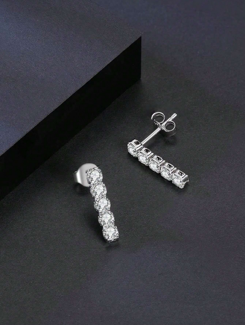 Moderigtige Moissanit Diamant Øreringe | Elegant Hverdagsbrug
