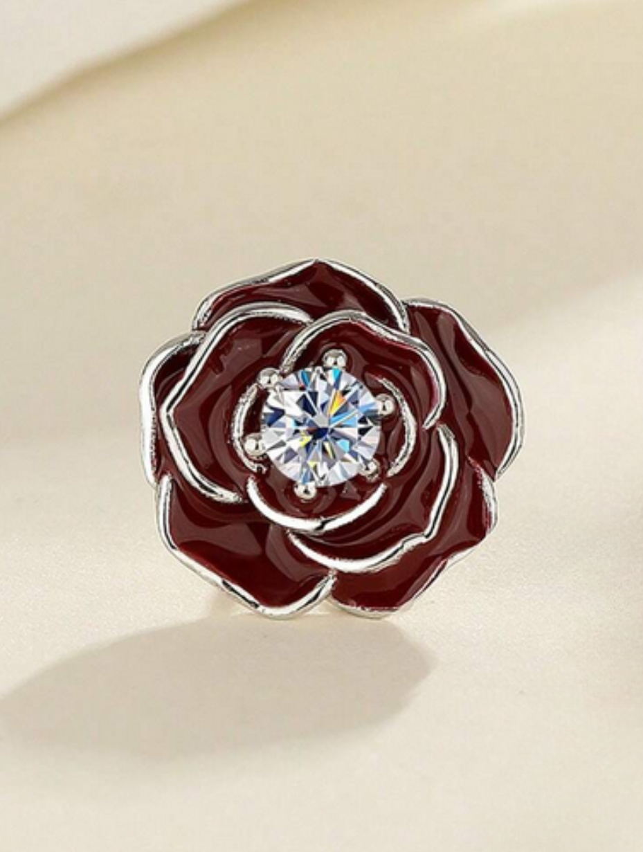 S925 Silver Sunflower Moissanite Stud Earrings | Timeless Charm