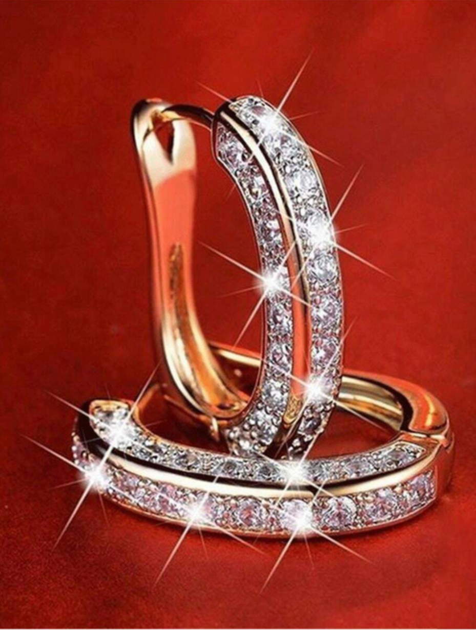 S925 Moissanite Huggie Hoop Earrings | Elegant Sparkle