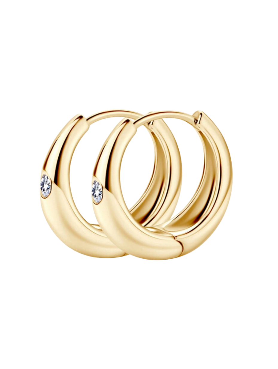 S925 Moissanit Retro Øreringe | Elegant Glans