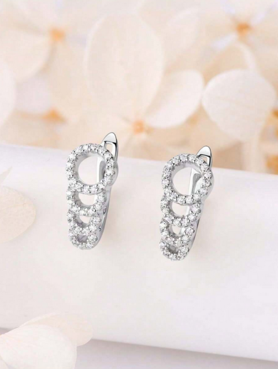 S925 Moissanite Classic Earrings | Elegant Sparkle