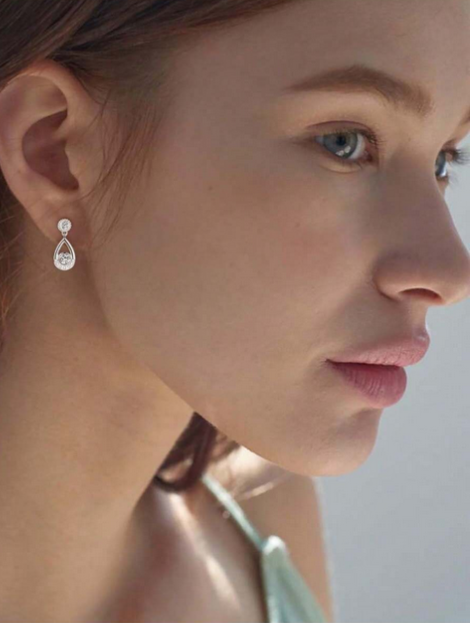 S925 Moissanite Water Drop Earrings | Elegant Design