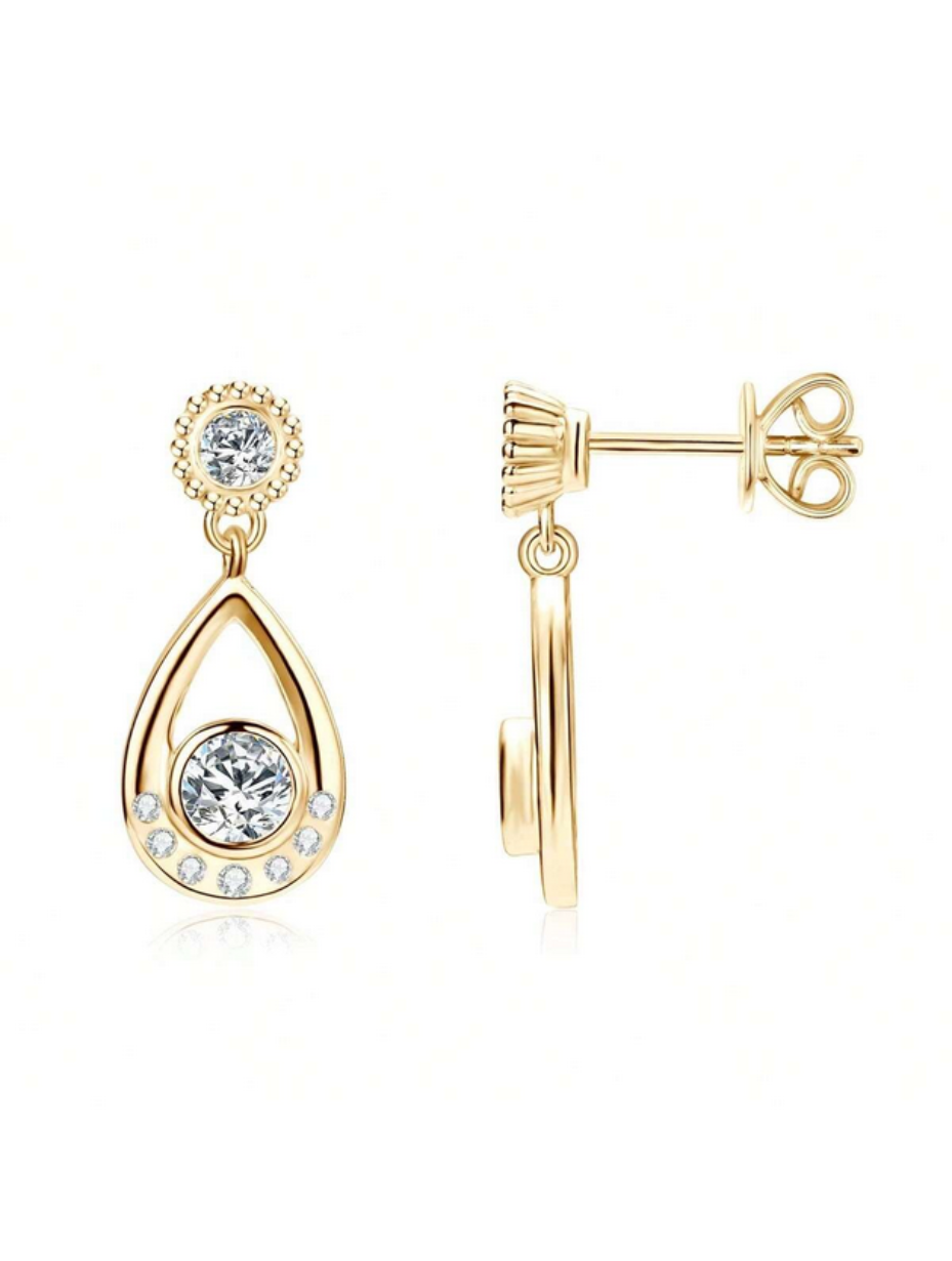 S925 Moissanite Water Drop Earrings | Elegant Design