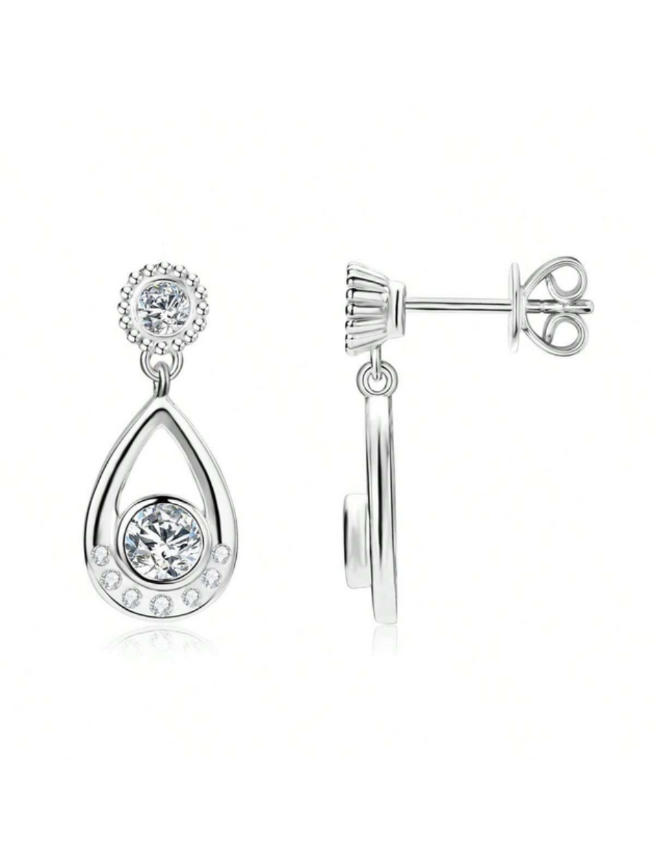 S925 Moissanite Water Drop Earrings | Elegant Design