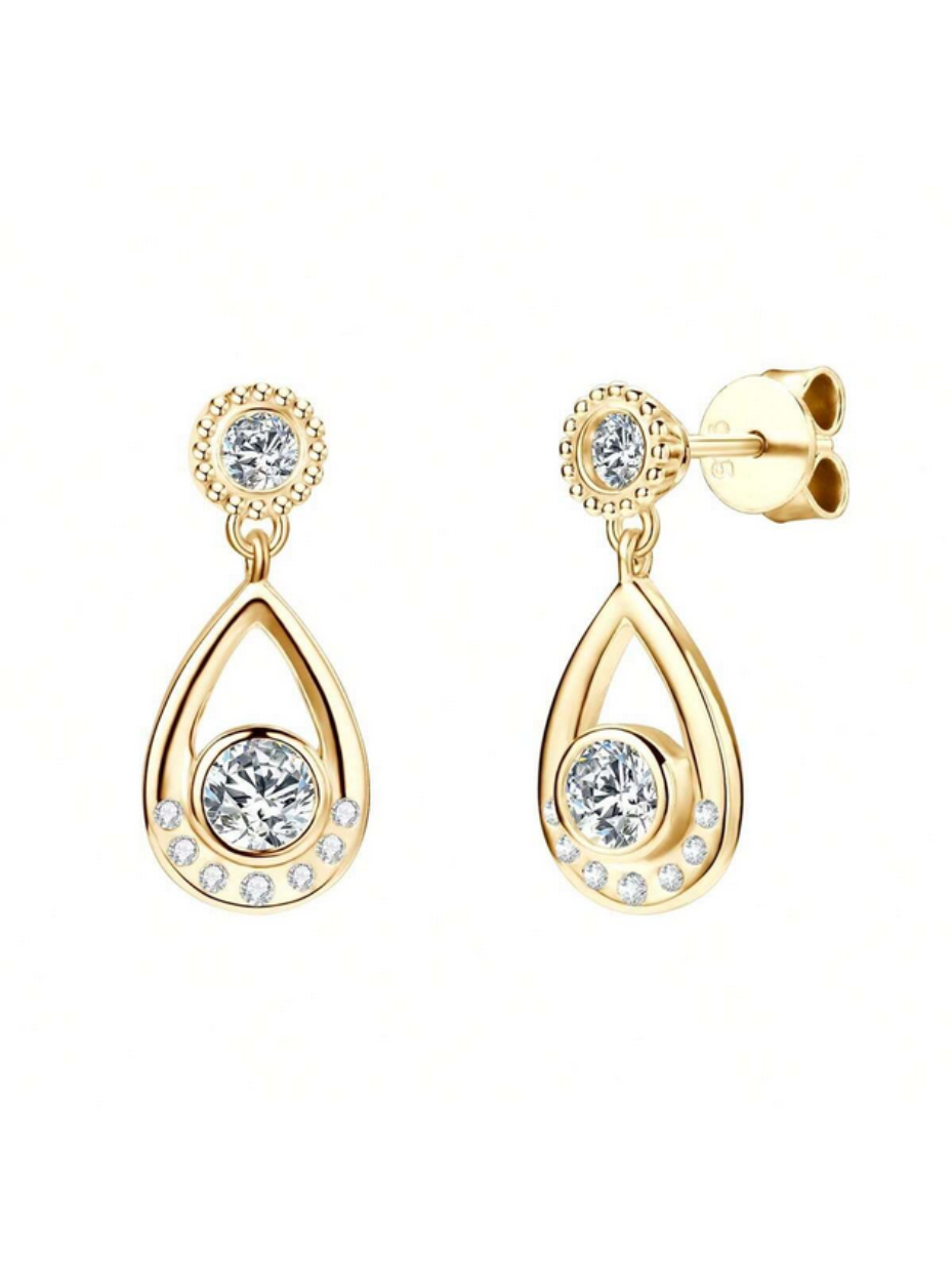 S925 Moissanite Water Drop Earrings | Elegant Design