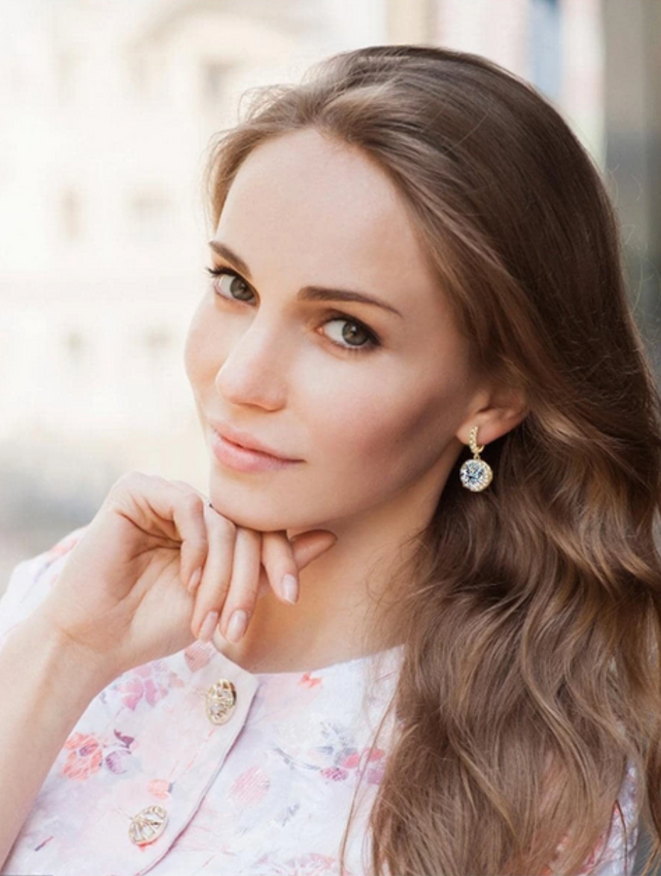 Yellow Gold Moissanite Halo Hoop Earrings | Elegant Dangle Design
