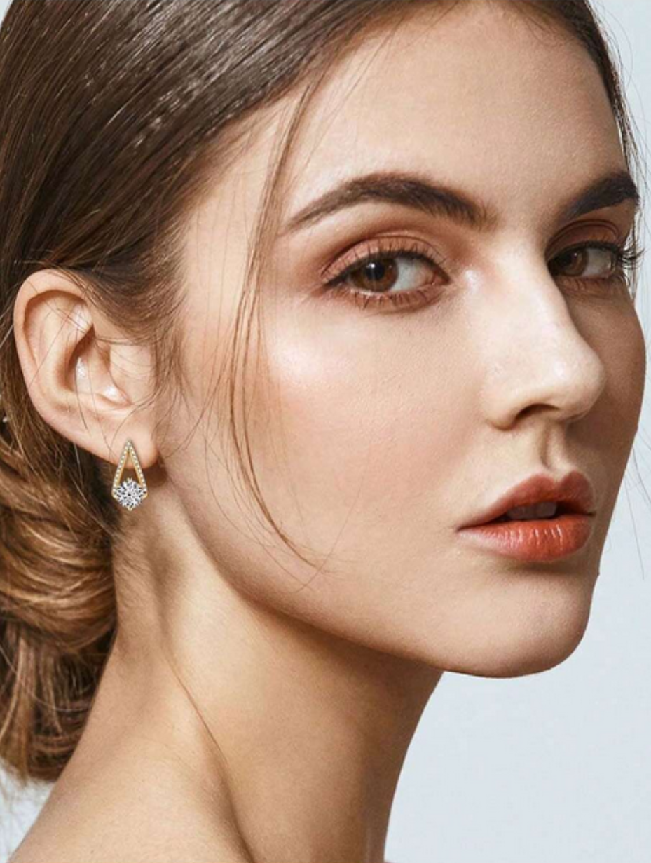 S925 Moissanite Round Earrings | Timeless Sparkle