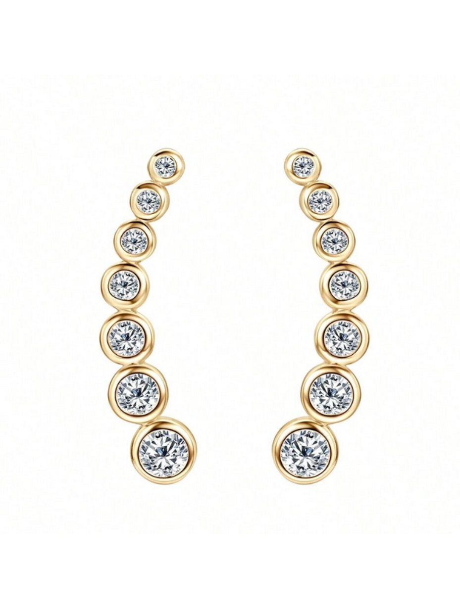 Sterling Silver Multi-Size Moissanite Earrings | Classic Sparkle