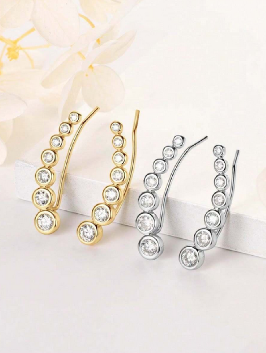 Sterling Silver Multi-Size Moissanite Earrings | Classic Sparkle