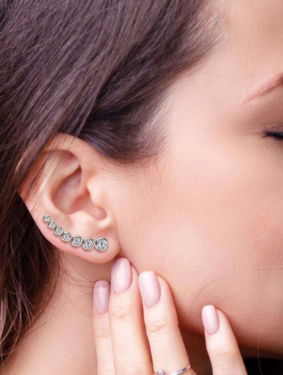 Sterling Silver Multi-Size Moissanite Earrings | Classic Sparkle