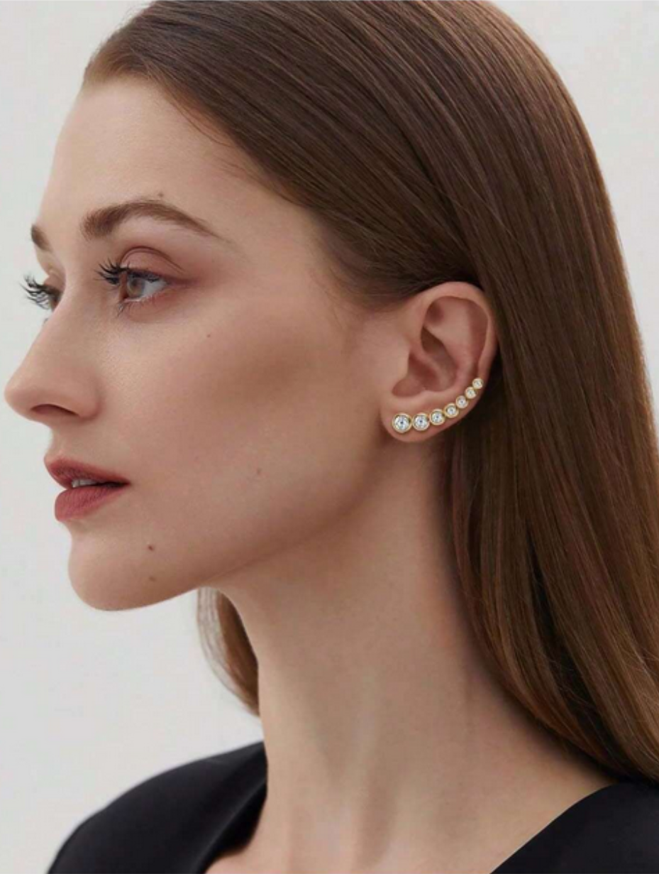 Sterling Silver Multi-Size Moissanite Earrings | Classic Sparkle