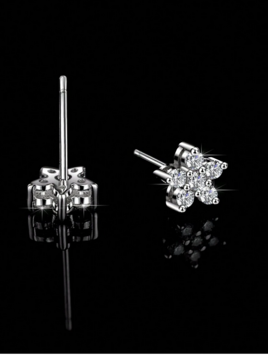 Star-Shaped Moissanite Earrings | Sparkling Elegance
