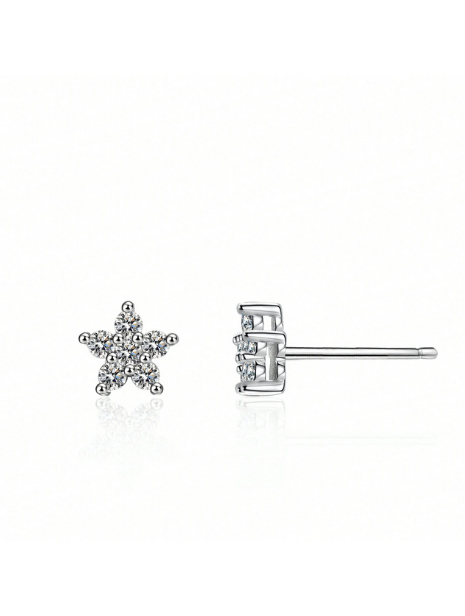 Star-Shaped Moissanite Earrings | Sparkling Elegance