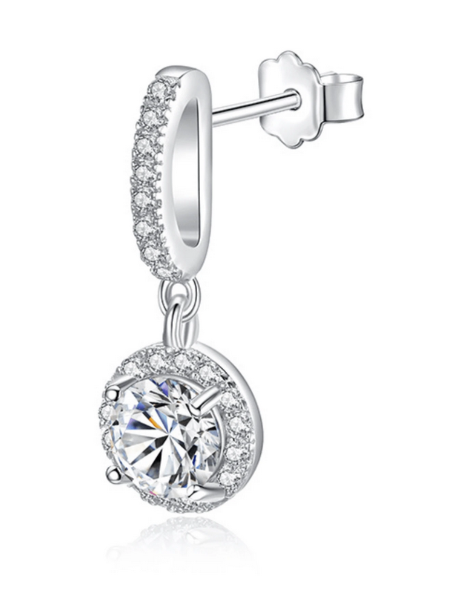 Elegante Moissanit Dråbeøreringe | Tidløs Glitring