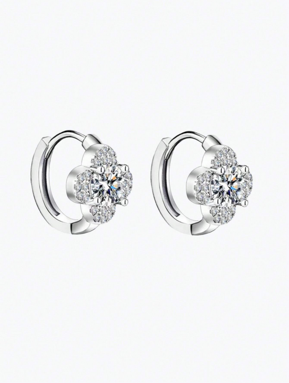 S925 Silver Clover Earrings | Small High-End Design