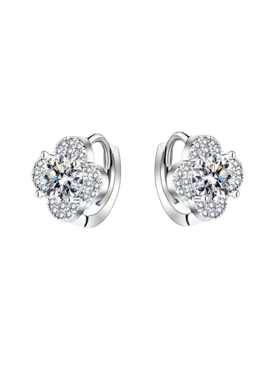 S925 Silver Clover Earrings | Small High-End Design