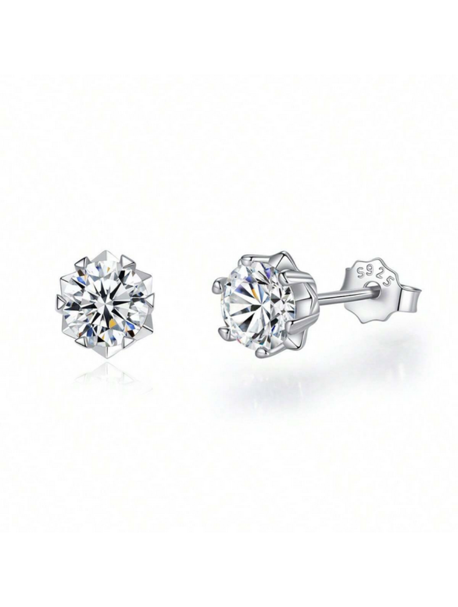 Moissanite Stud Earrings | Sterling Luxury