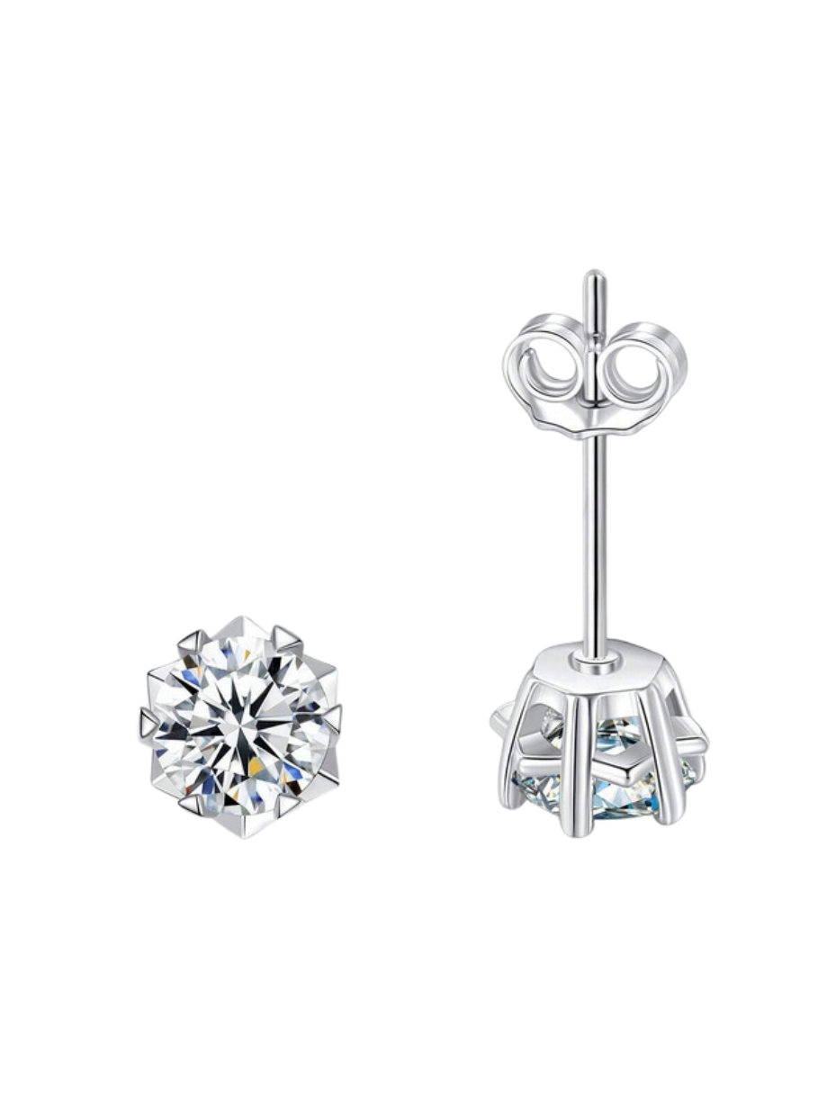 Moissanite Stud Earrings | Sterling Luxury
