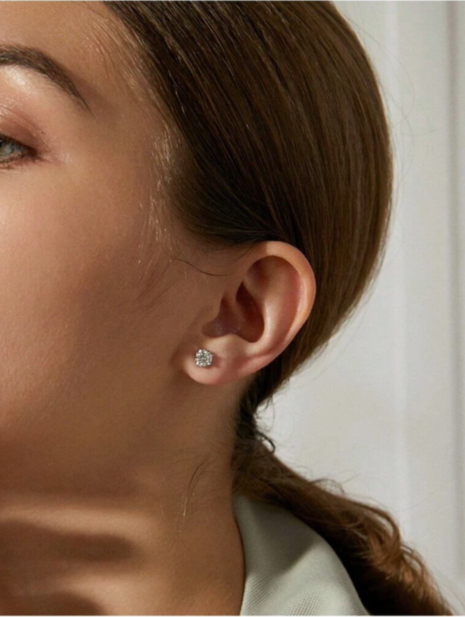 Moissanite Stud Earrings | Sterling Luxury