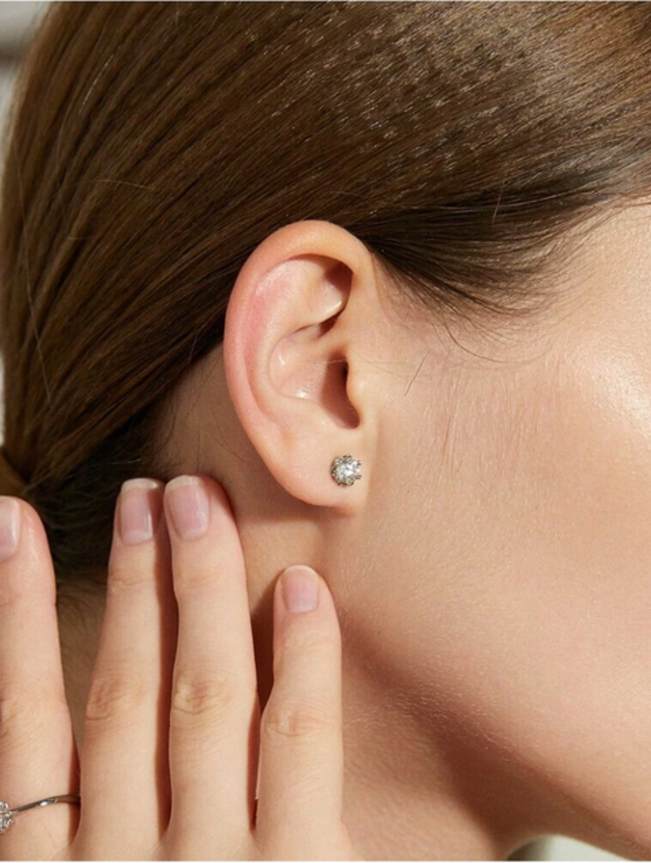 Moissanite Stud Earrings | Sterling Luxury